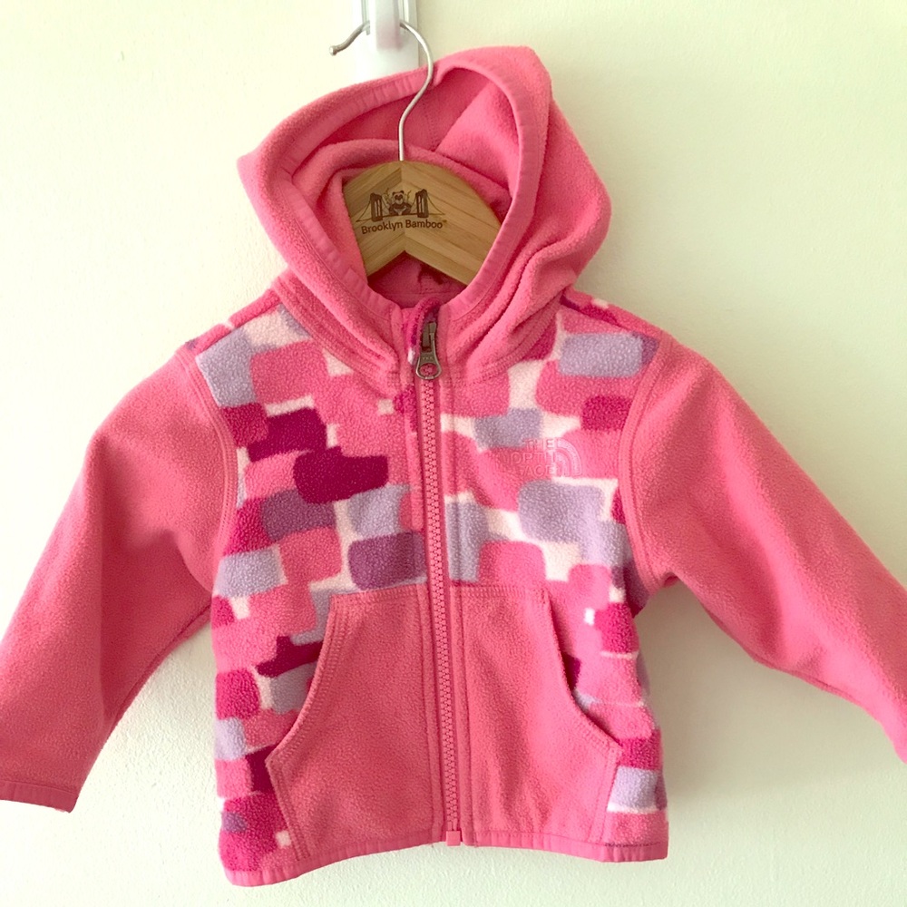 North Face “Glacier” baby fleece in pink purple